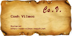 Cseh Vilmos névjegykártya