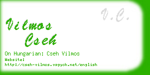 vilmos cseh business card